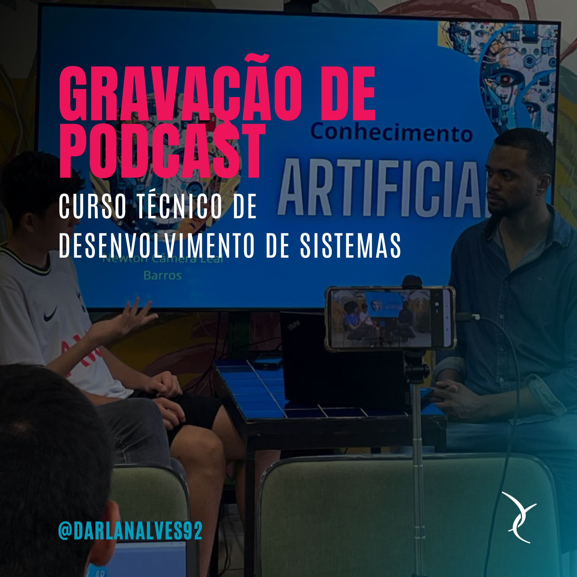 Gravação de Podcast – 3º Episódio do Conhecimento Artificial.