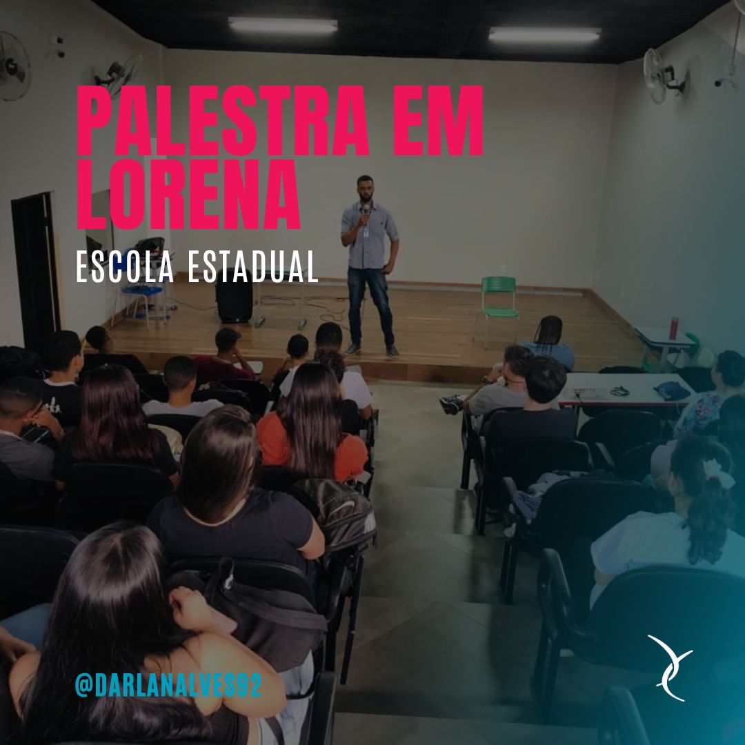 Palestra na Escola Arnolfo Azevedo em Lorena.