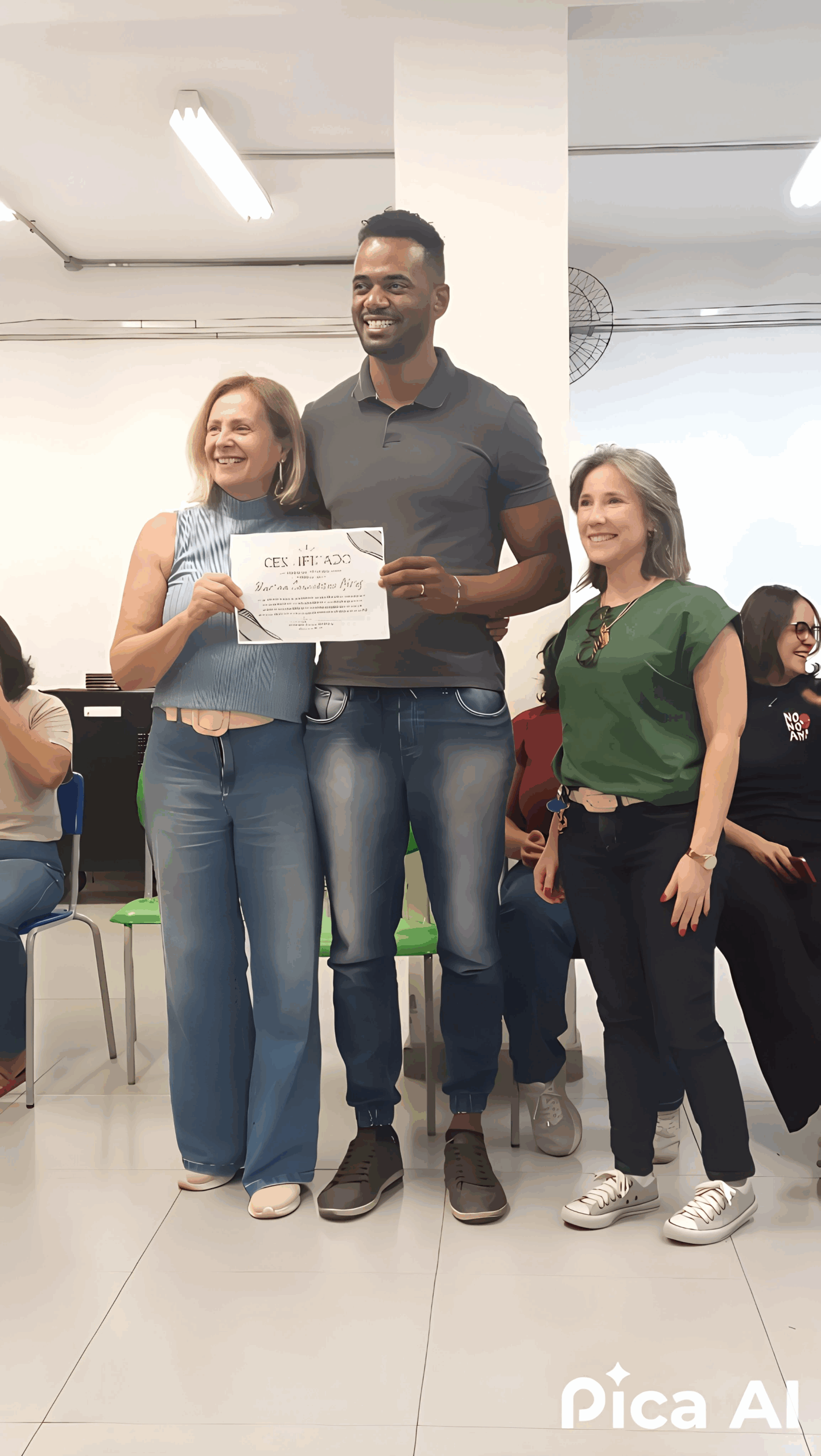 Mila, Darlan e Ana Paula